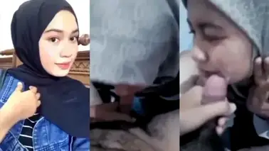 Hijabers Sepong Kontol Sampe Crotan Di Muka